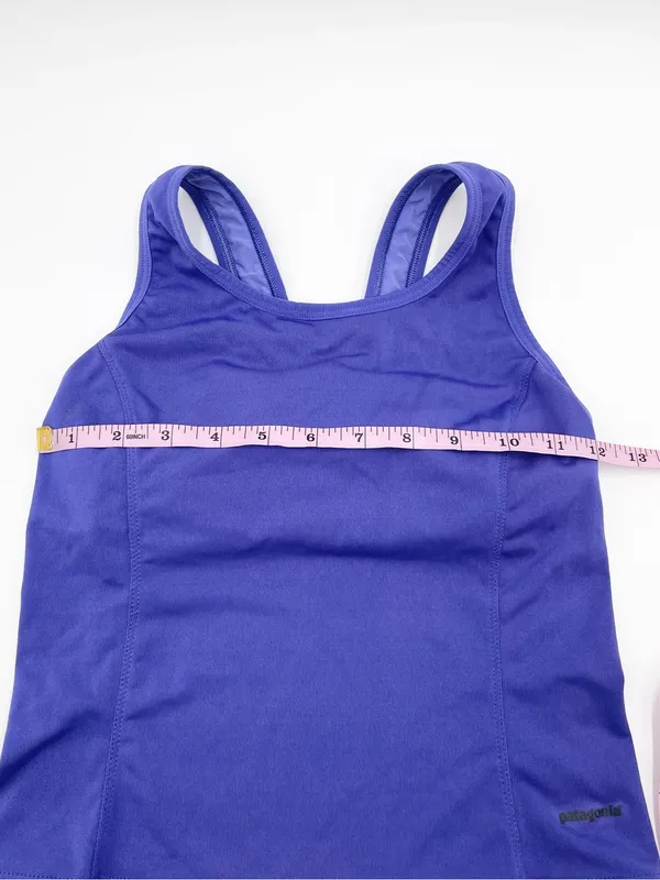 Vintage Y2K Patagonia Capilene Crop Tank Top Size Small Purple Tight Fit Cropped - Image 10