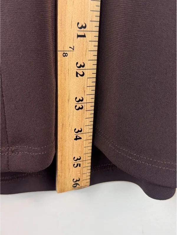 Zara Chocolate Brown Ruched Draped Sleeveless Bodycon Mini Dress Size L - Image 10