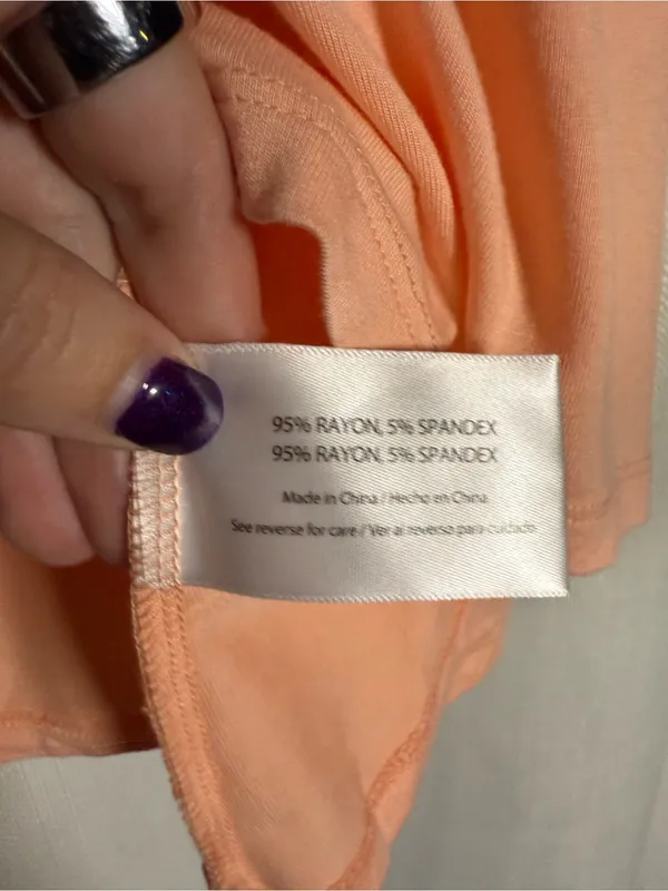 Wildfox Take It Easy Peach Orange Graphic Tank Top Size Medium - Image 7