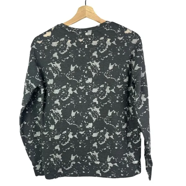 Fabletics‎ Gray & White Burnout Pullover Crewneck Sweatshirt S - Image 3