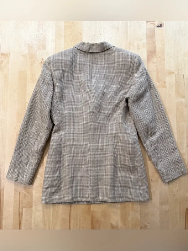 Liz Claiborne Collection Beige/Tan Glen Plaid Women's Blazer Jacket - Image 2