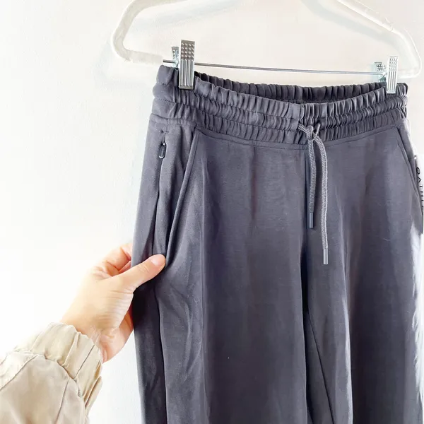 Athleta Seasoft Mid Rise Straight Leg Pants Washed Black Small - Image 6