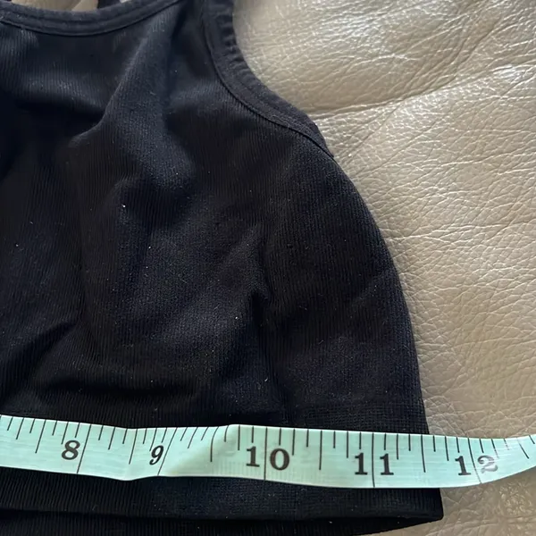 SET Active Racerback Sports Bra XS Black Seamless - Image 4
