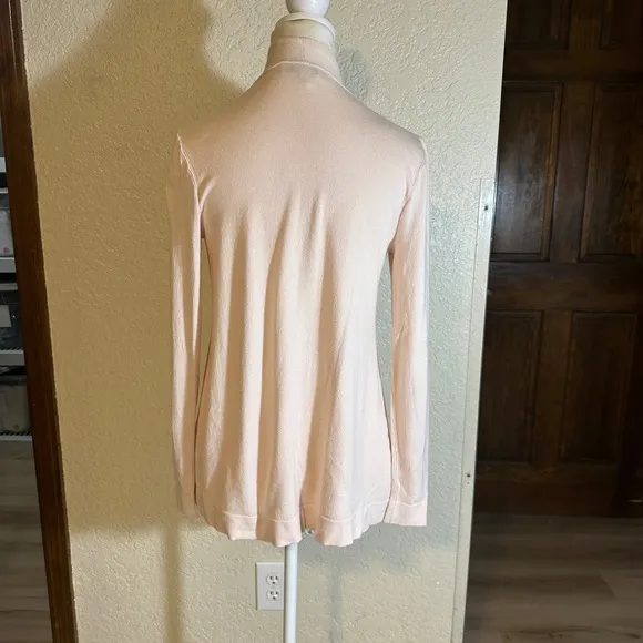 LOFT Women's Pink Lightweight Open‎ Front Long Sleeve Cardigan Sweater XS - Image 6