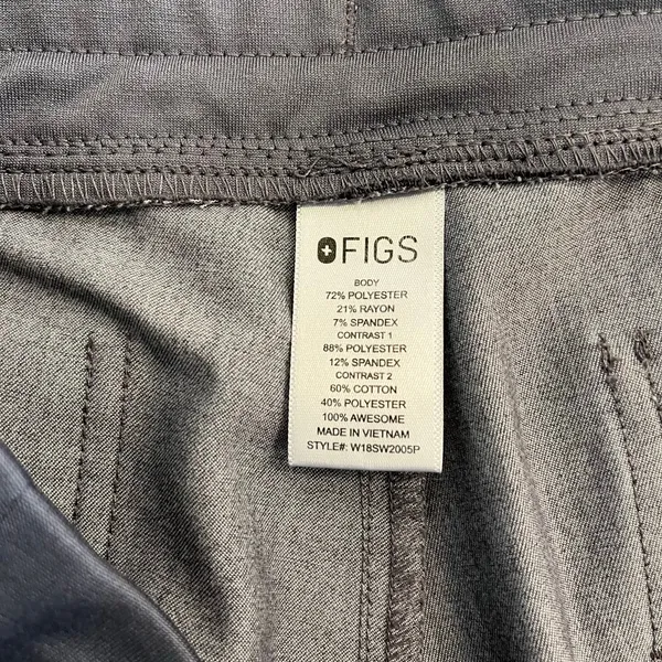 Figs Zamora Jogger Scrub‎ Pants in Graphite size Medium Petite - Image 6