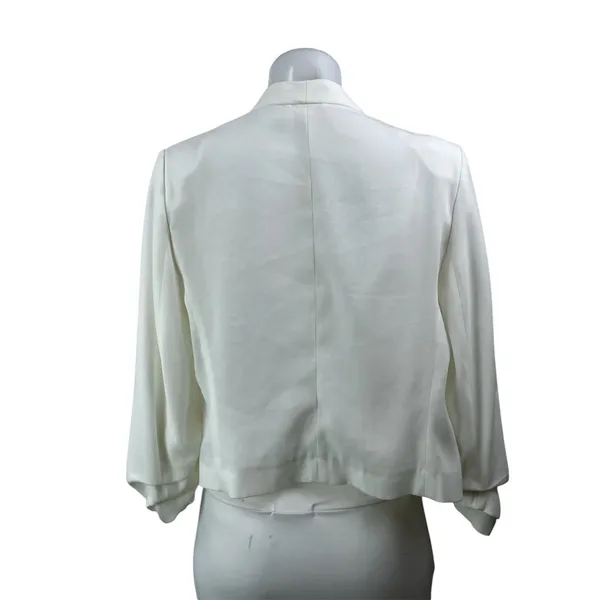 Aritzia Babaton Power Waist White Crepe Slim Fit Open Blazer Coat Jacket Size 4 - Image 3