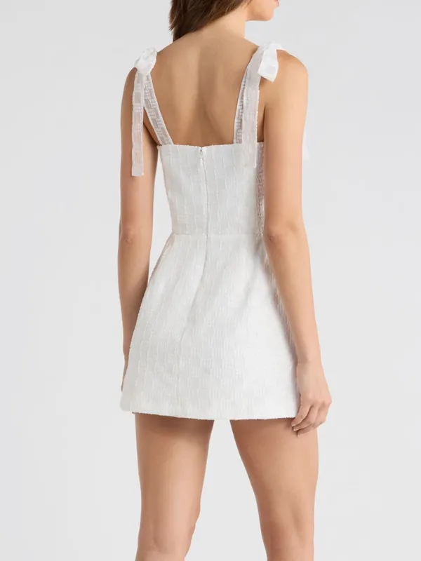 NEW AMANDA UPRICHARD keenan sleeveless romper in ivory - Image 2