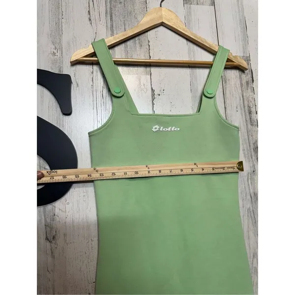 Lotto Lime Green Square Neck Mini Dress Womens Size Small S Activewear Athleisur - Image 11