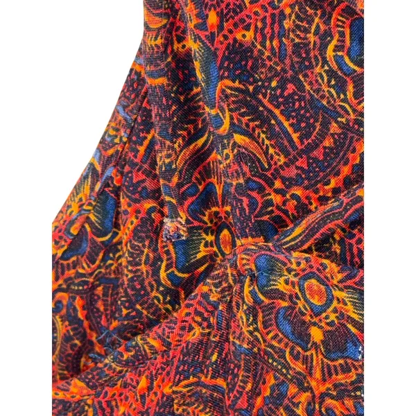 Abercrombie & Fitch Blue Orange Red Yellow Floral Paisley Mini Dress Womens Sz M - Image 8