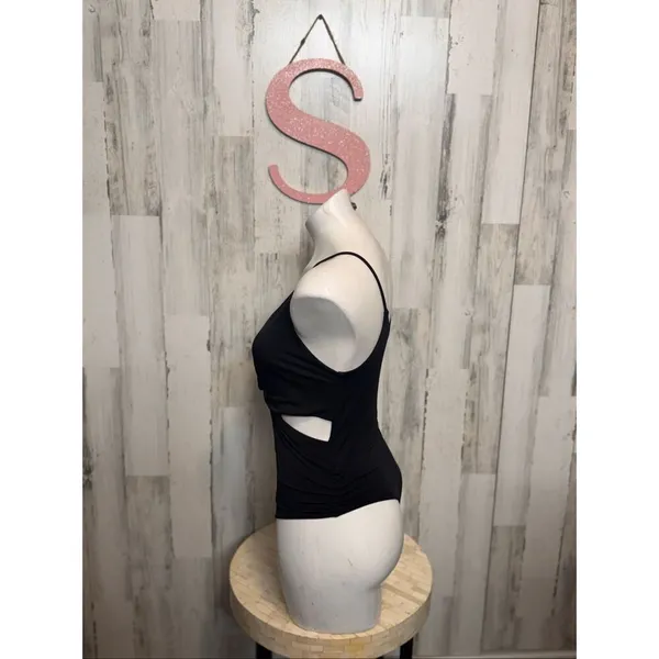 Express Black Twist Front Cutout One-Piece Swimsuit Bodysuit Size Small - Image 3