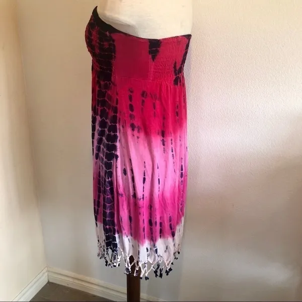 Ravinya pink swim strapless cover up S - Image 3
