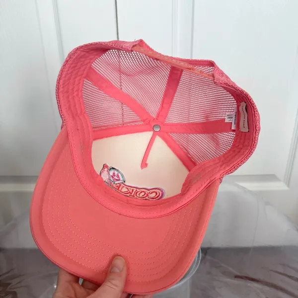 American Eagle “COKE” Patches Pink Mesh Cap - Like New - Image 2