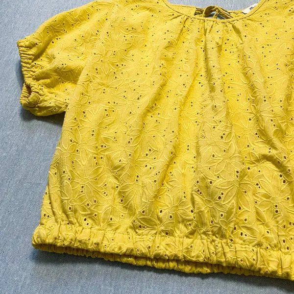Madewell Eyelet Michele Bubble Top in Dream On Daisies Size S - Image 2