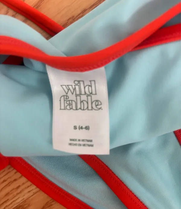 2 piece Wild Fable neon blue and orange bikini set - Image 6