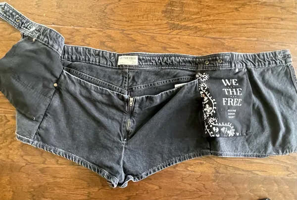 Free People Denim Mini Skort - Image 4