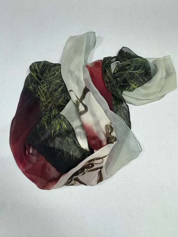 Edward Roth - New York - Hand Paint Silk Scarf - 80"x25". NEW‎ in Bag. - Image 10