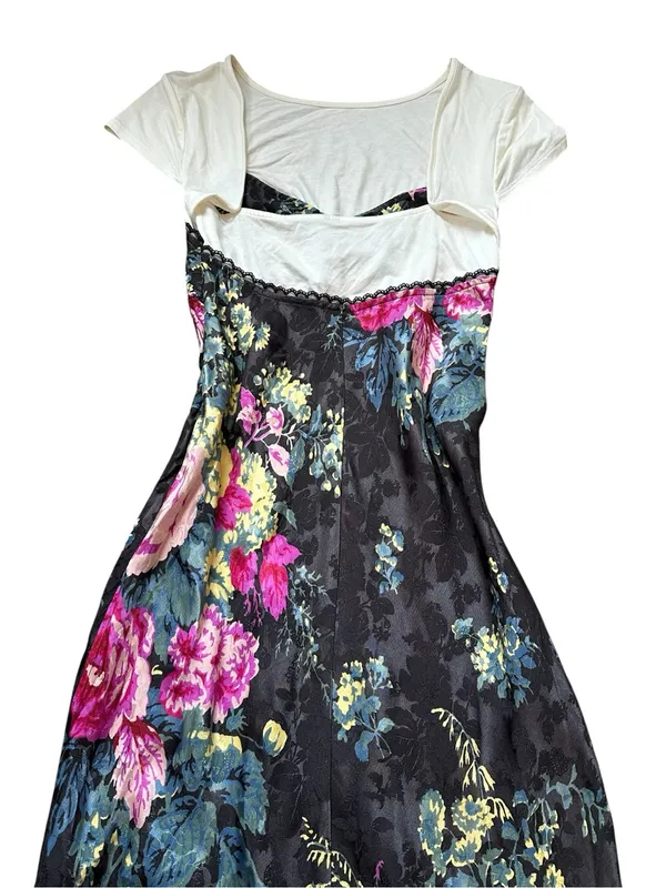 Anthropologie Floral Midi Slip Dress 90s Y2K Fairy Grunge Boho Whimsigoth - Image 6