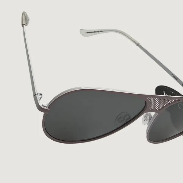Quay Australia Iconic Aviator Sunglasses White Metal Mesh Bridge Black Lens NEW - Image 6