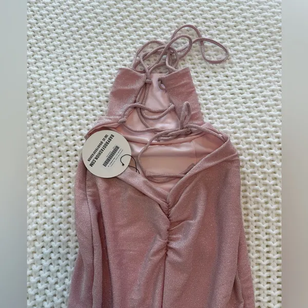 Babyboo Miley Maxi Dress Pink Sparkle - Image 4
