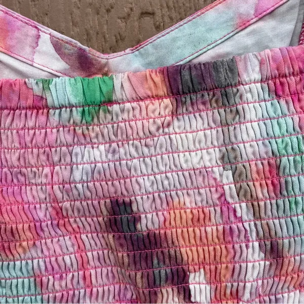 Torrid Womens Shirt Tank Multi Color Watercolor Twill Fit and Flare 12 Large - Image 11