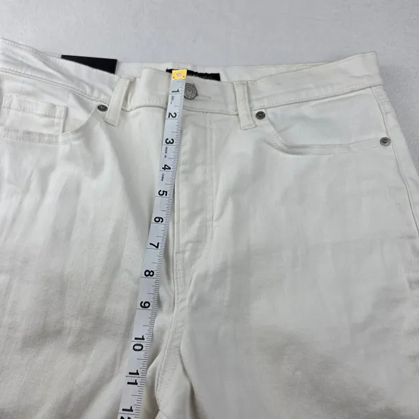 Banana Republic Womens 30/10 High Rise Wide Leg Crop Jeans Pure White 862762 - Image 13