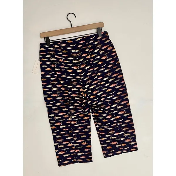 NWT!! Anthropologie MAEVE Fishing Lures Capri Pants Elastic Waist Cropped Medium - Image 8
