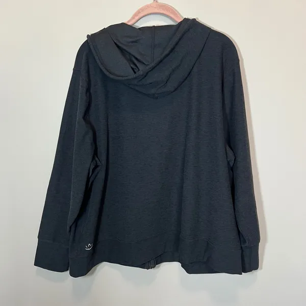 Beyond Yoga Spacedye Full Zip Hoodie Charcoal Heather Gray Women 2X Activewear - Image 8