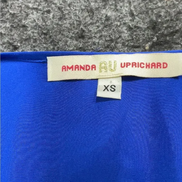 Amanda Uprichard Revolve‎ Royal Blue Sleeveless Ruffle Dress XS - Image 5