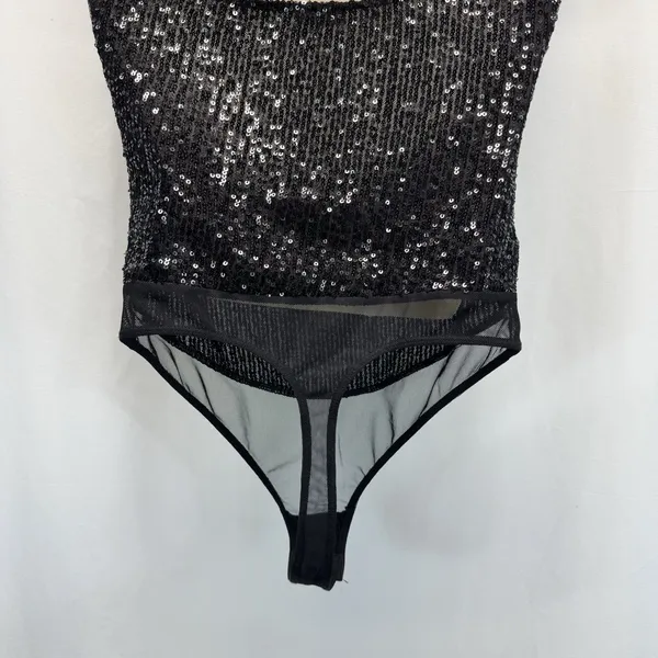 Intimately Free People Corset S Sparks Fly Shimmery Sequin Bodysuit Rocker Glam - Image 6