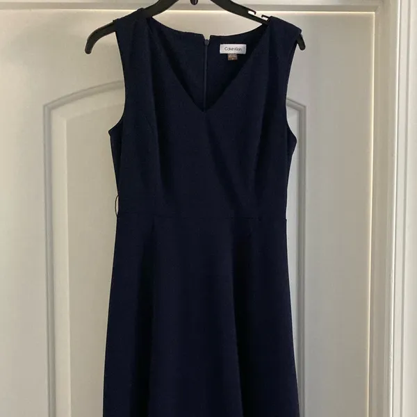 Calvin Klein Navy Midi Dress - Image 2