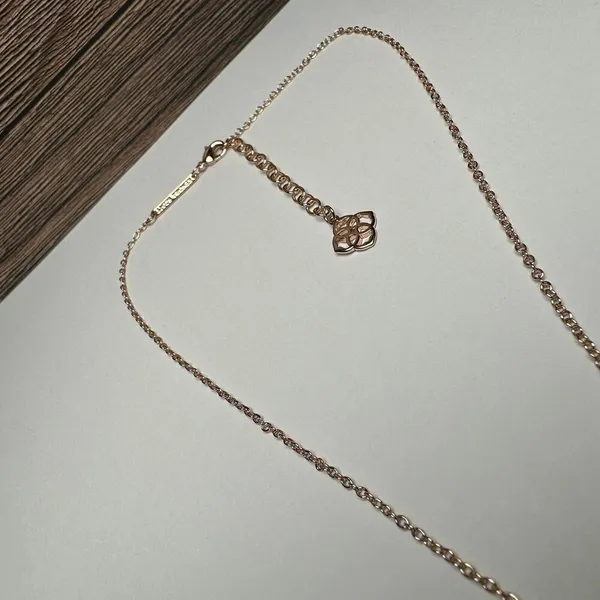 Kendra Scott Mabel Rose Gold Tone & Druzy Necklace Adjustable Length 15 - 17 In - Image 3