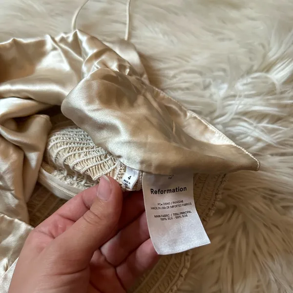 Reformation | Lucrezia Silk Top Ivory - Image 7