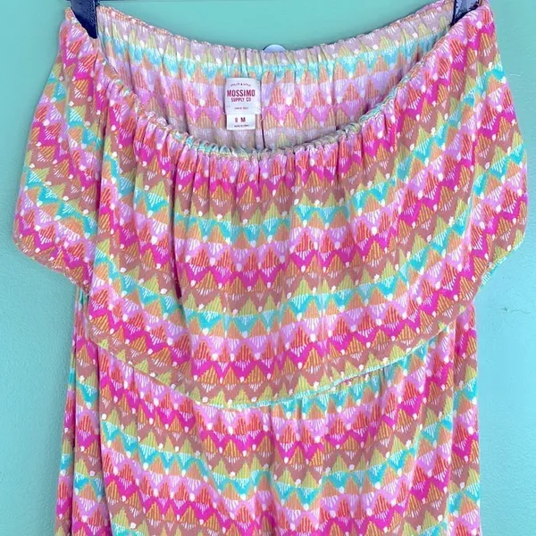 MOSSIMO Y2K Strapless Maxi Dress Boho colorful size Medium - Image 3