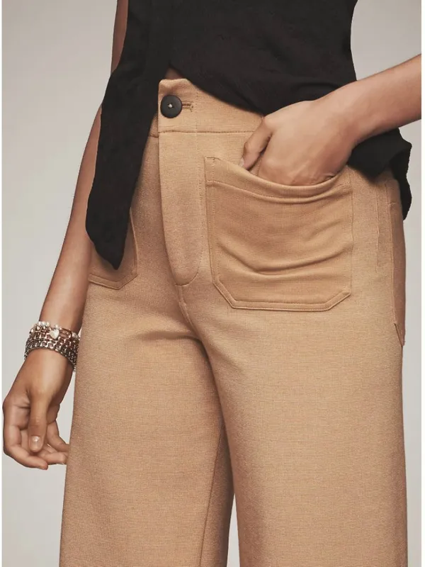 Anthropologie NWT The Colette Knit Crop Wide-Leg Pants by Maeve - Image 3