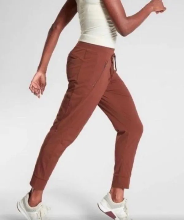 Trekkie North Joggers In Rust Red - Image 3