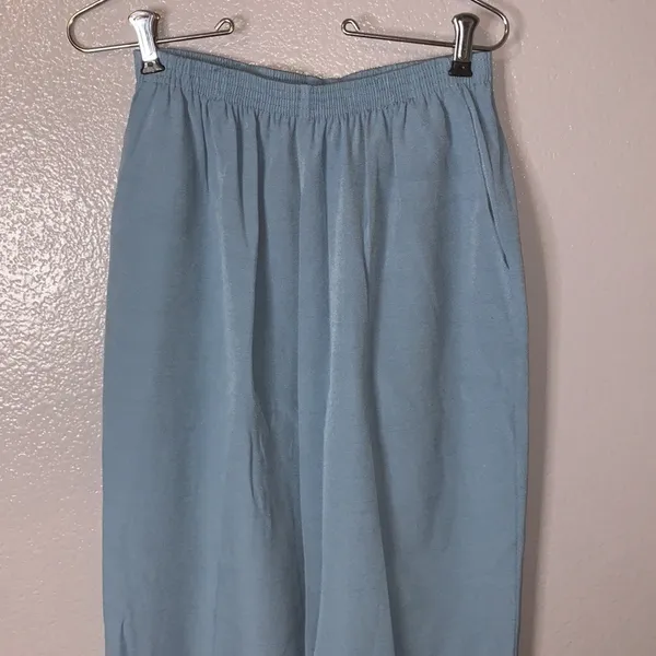 Alfred Dunner vintage light blue pull on casual pants - Image 2