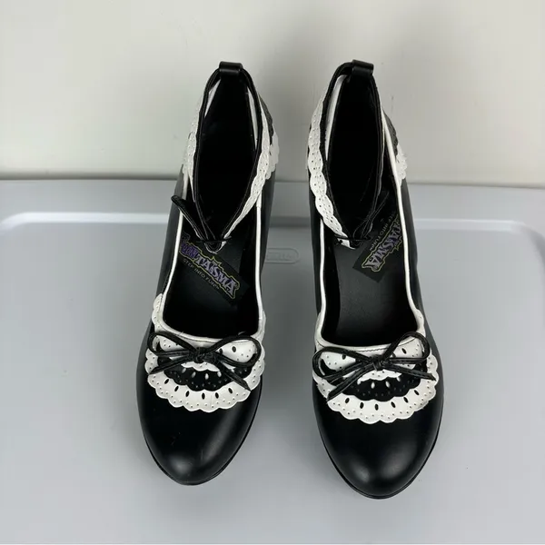 Funtasma Womens Mary Jane Heels Sz 8 Flapper Maid Halloween Dressy - Image 5