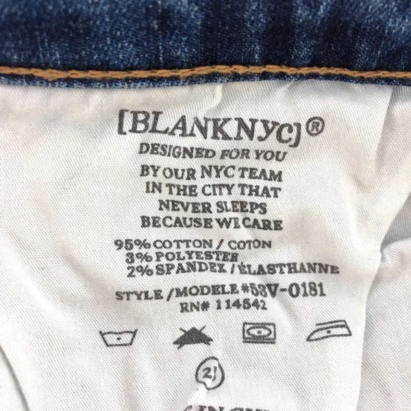 BlankNYC Faded Light Wash Denim Skirt A-Line‎ Raw Hem Mini Skirt Size 25 - Image 5