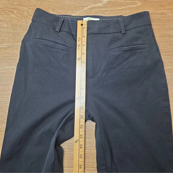Maeve Anthropologie Pants Women 4 Black Cropped Straight Ankle Stretch Trouser - Image 5