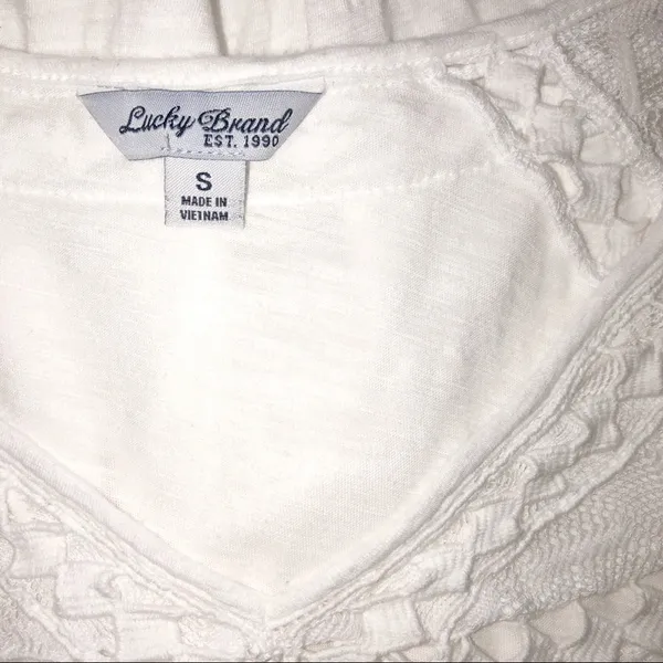 LUCKY BRAND small oversized basic white blouse - Image 5