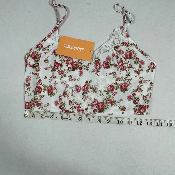 Thatssofetch Lyara Crop Rose Floral‎ - Size 4 - NEW With Tags. - Image 8