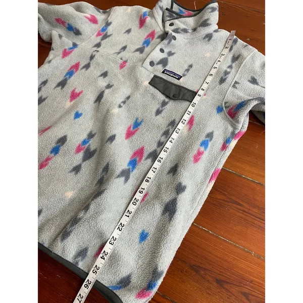 Patagonia Synchilla Snap-T Pullover Fleece Womens M Gray Print Lightweight - Image 8