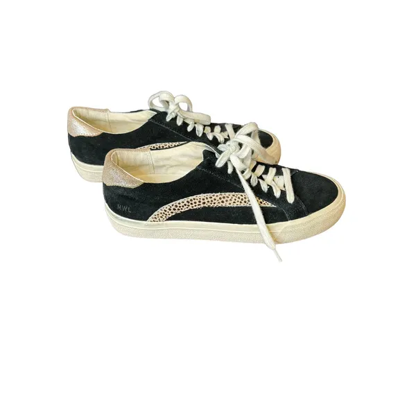Madewell Women Shoes Sidewalk Low Top‎ Animal Print Leather Sneakers AA177 Sz.6 - Image 4