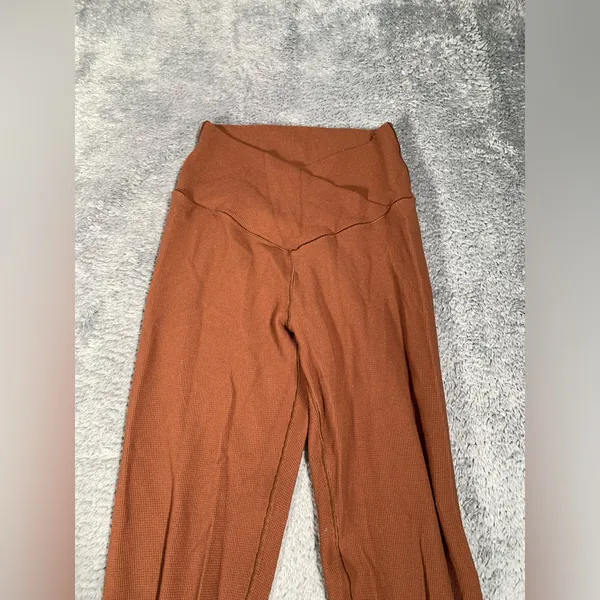 Aerie Brown waffle knit real me 7/8 High-rise Leggings small - Image 2