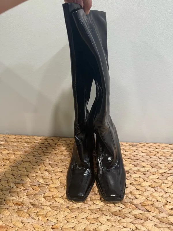 Princess Polly Black Knee-High Boots - Image 3
