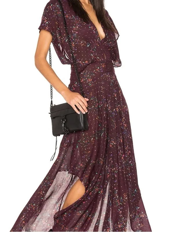 Free People FP One Purple Asymmetrical Hem Livia Maxi Dress Boho Summer READ - Image 12