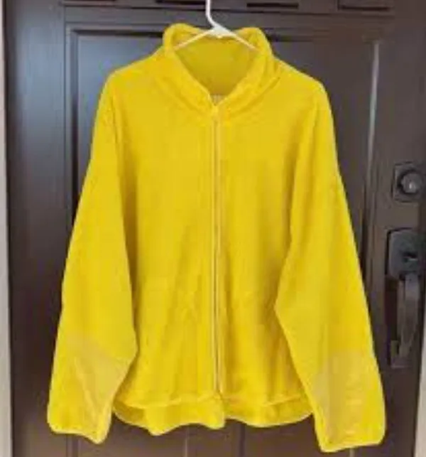 Free People Movement Fleece Zip Up Jacket Neon Yellow Medium - Image 2