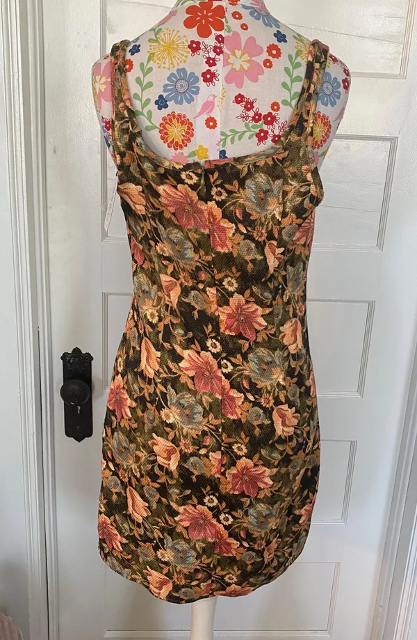 Cider Floral Forever Corduroy Slit Dress - Image 3