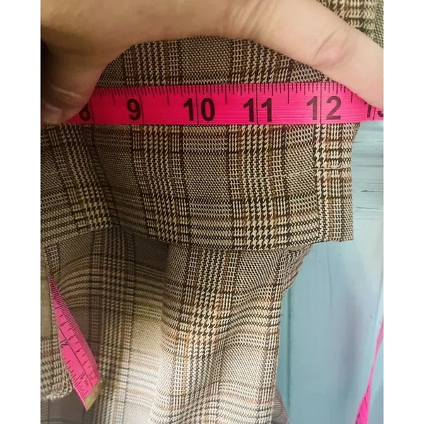 Brown Jumpsuit Women’s Small S Hem & Thread Plaid Overall Jumpsuit New W Tags - Image 10