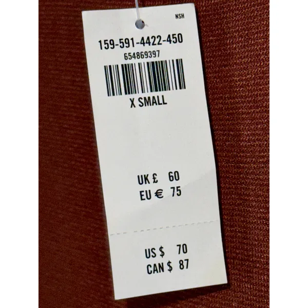 NWT Abercrombie & Fitch Rust Brown Sleeveless Sweater Mini Dress Womens Size XS - Image 5